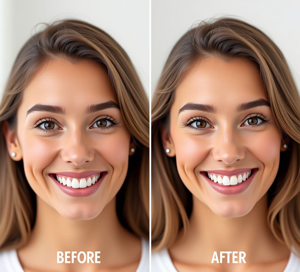  transformative teeth whitening, before and after visuals showcase radiant smiles in cosmetic dentistry