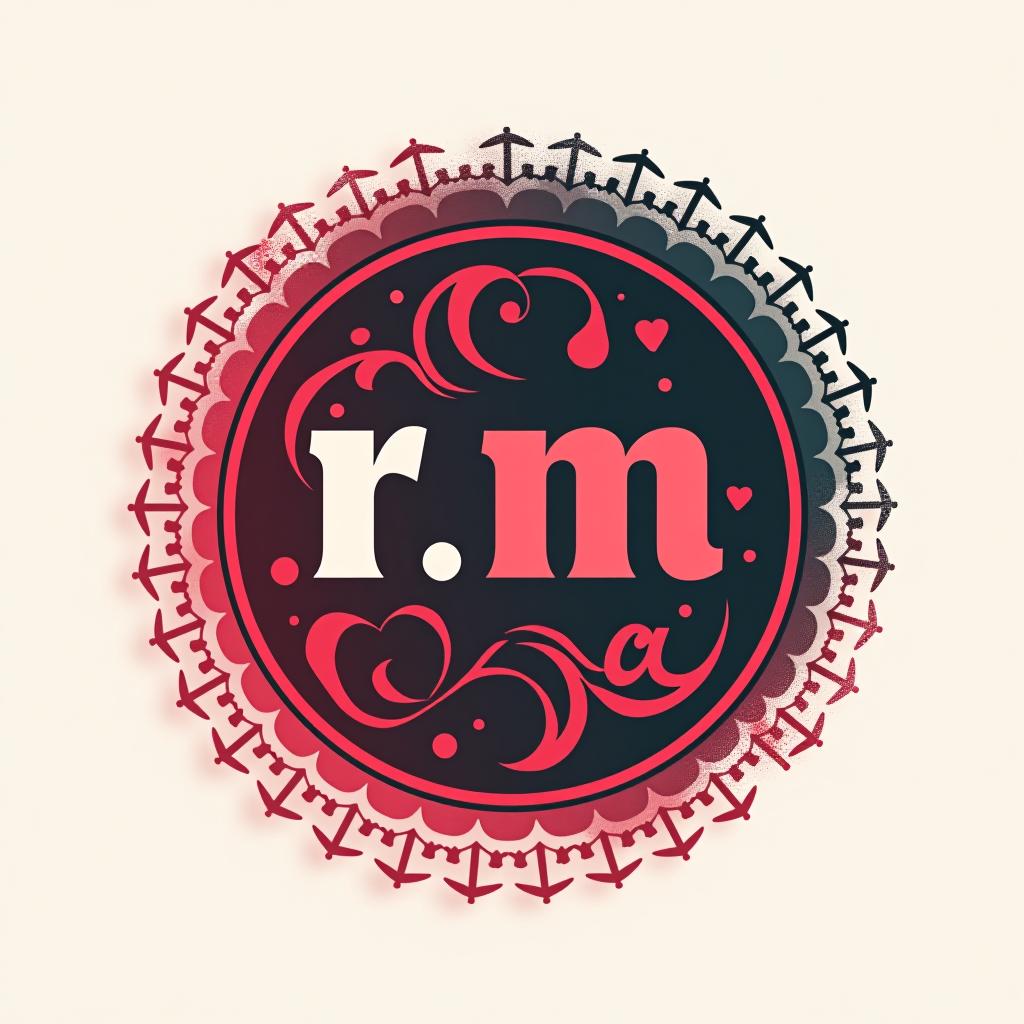  design a logo, moda feminina , with the text 'r. m'.