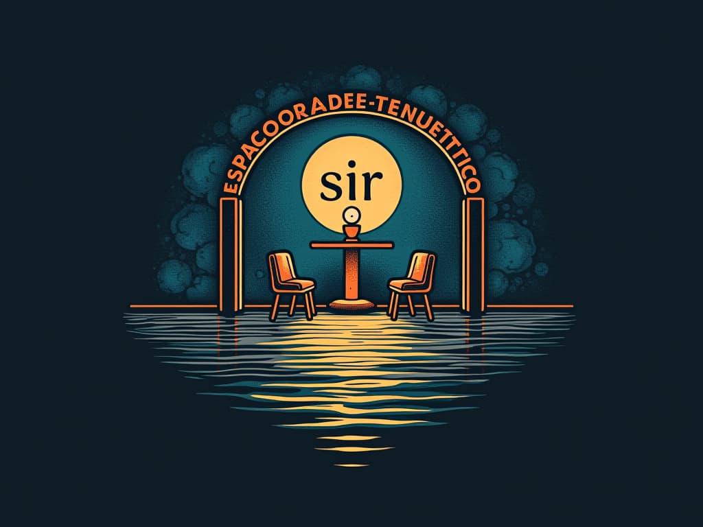  design a logo, in a surrealism style. espaço de psicoterapia e psicopedagogia , with the text 'espaço terapêutico sir '.