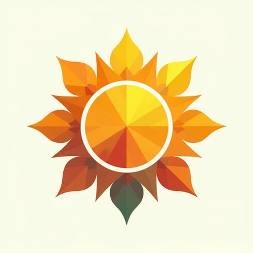  prompt: create a professional geometric logo that represents the theme of "solar energy." the design should incorporate shapes and patterns that symbolize the sun and its rays, using a color palette that reflects warmth and sustainability, such as yellows, oranges, and greens. avoid any human figures or inappropriate content, and focus on abstract representations of solar power. the brand name is not provided, so please create a versatile logo that can be easily adapted to various brand names in the future. hyperrealistic, full body, detailed clothing, highly detailed, cinematic lighting, stunningly beautiful, intricate, sharp focus, f/1. 8, 85mm, (centered image composition), (professionally color graded), ((bright soft diffused light)), volumetric fog, trending on instagram, trending on tumblr, HDR 4K, 8K