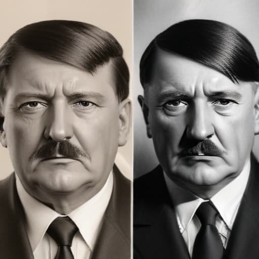 pictures of donald trump and adolf hitler side by side in Sketch