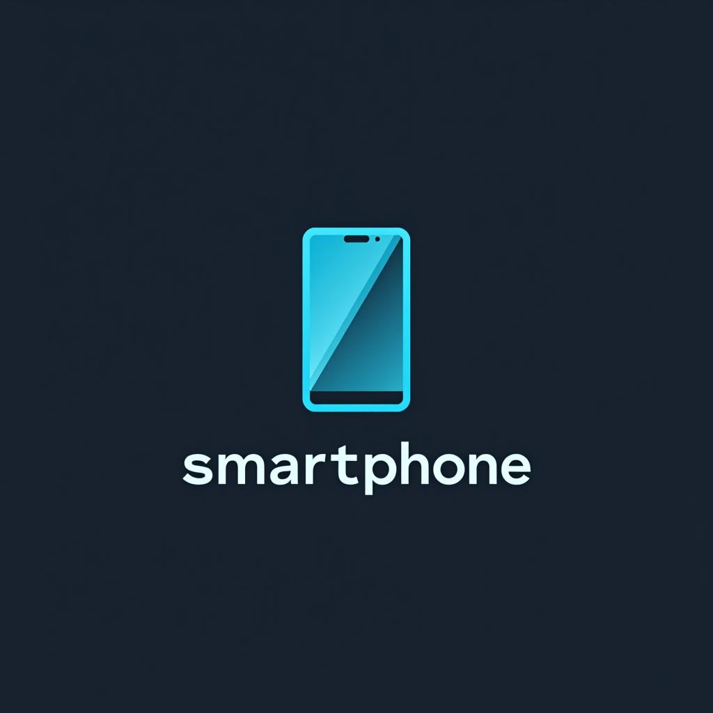  smartphone company logo, simple, flat design, modern font, minimalistic, sleek, monochrome, geometric shapes, vector graphic, clean lines, high resolution, minimalist, digital illustration., (logo), professional, trustworthy, bold, clean lines, sans serif font, blue tones, simple shapes, reliable, structured