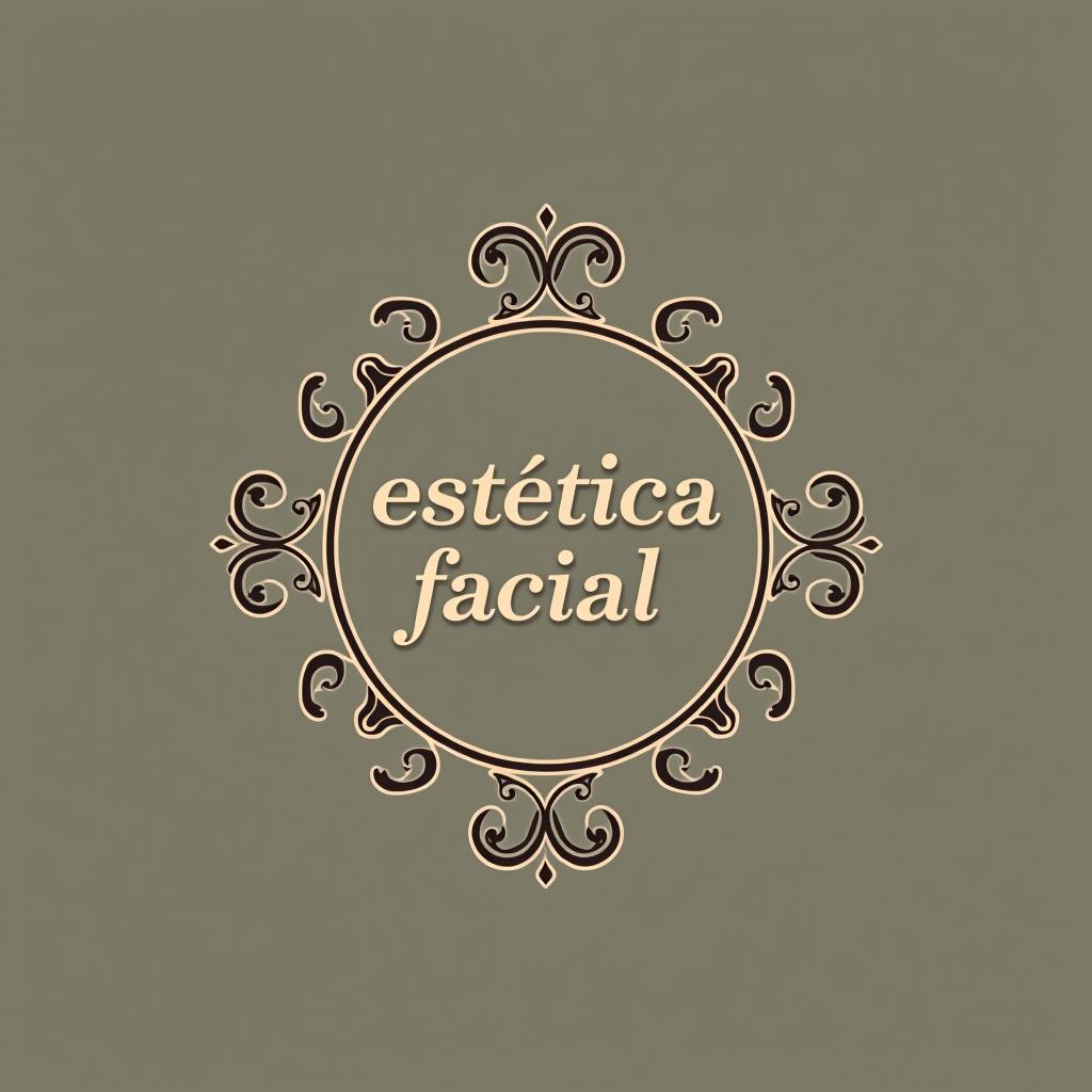  design a logo, , with the text 'estética facial que sea bonito y elegante'.