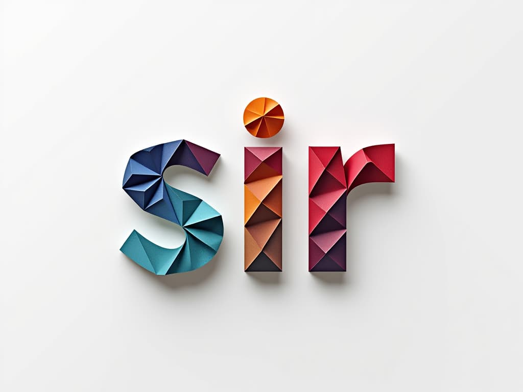  design a logo, in a origami style. criar logo usando nome em letras maiúscula , with the text 'espaço terapêutico sir '.