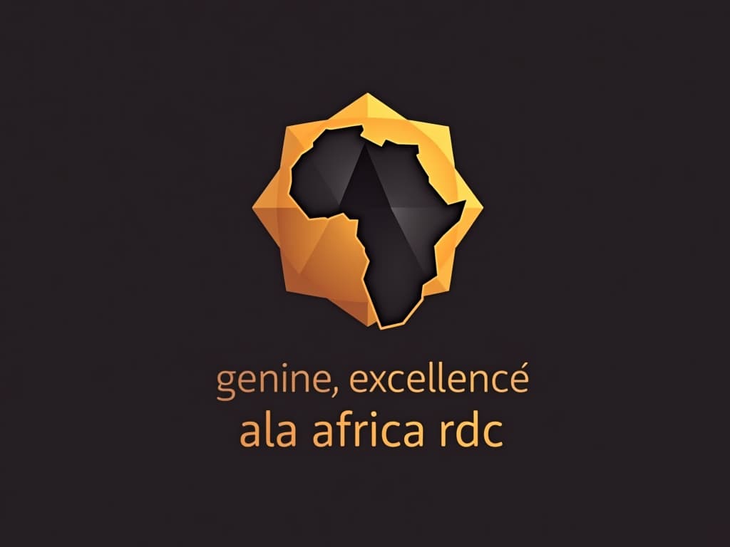  design a logo, in a origami style. génie, excellence, créateur , with the text 'ala africa rdc'.