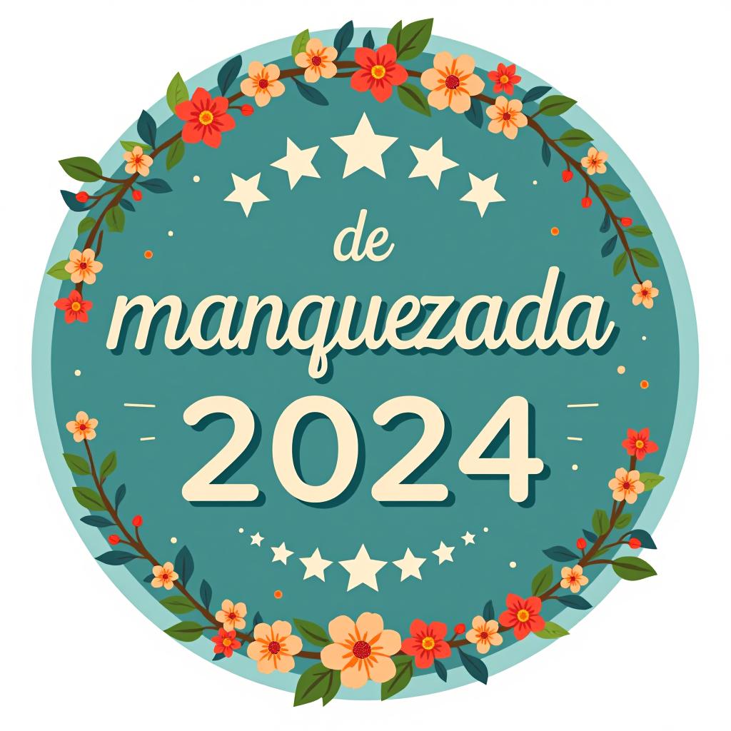  design a logo, manta de bienvenida para una fiesta familiar , with the text 'marquezada 2024'.