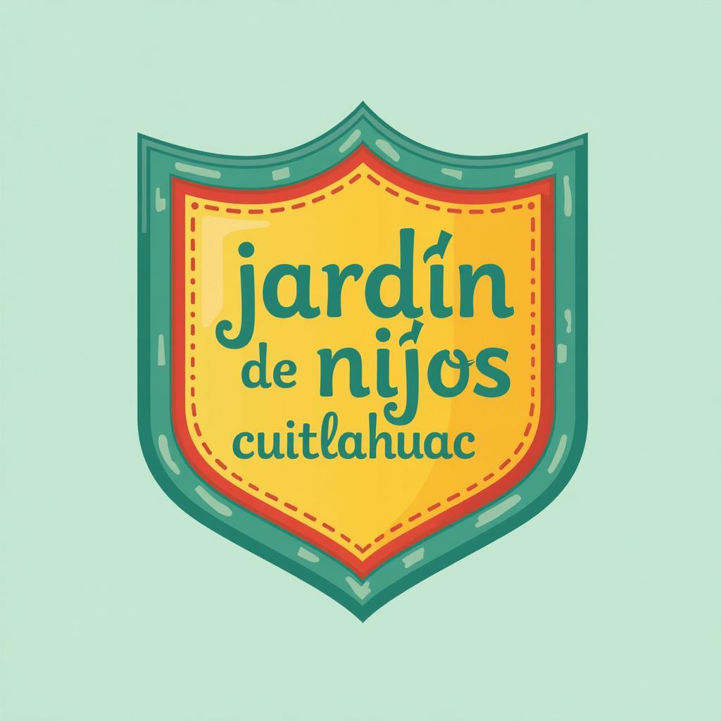  design a logo, escudo para prescolar , with the text 'jardín de niños cuitlahuac '.