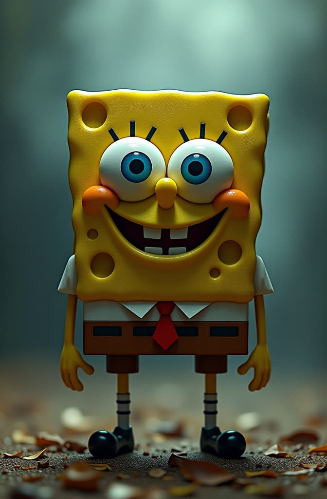  bob esponja en la cosina hyperrealistic, full body, detailed clothing, highly detailed, cinematic lighting, stunningly beautiful, intricate, sharp focus, f/1. 8, 85mm, (centered image composition), (professionally color graded), ((bright soft diffused light)), volumetric fog, trending on instagram, trending on tumblr, HDR 4K, 8K