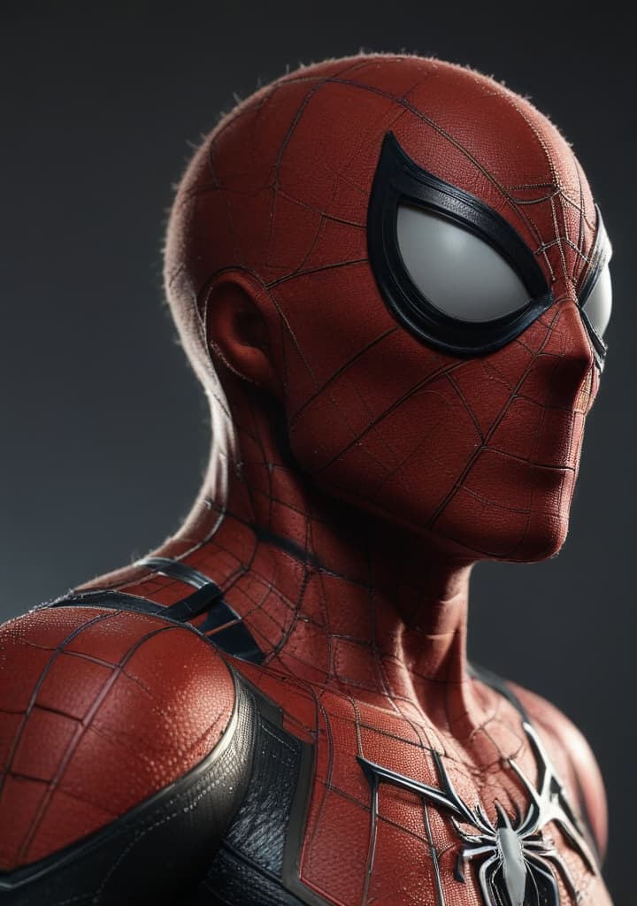 homem aranha com trage tecnológico highly detailed,studio lighting,professional,vivid colors, cinematic lighting, HDR, UHD, 4K, 8k, 64K