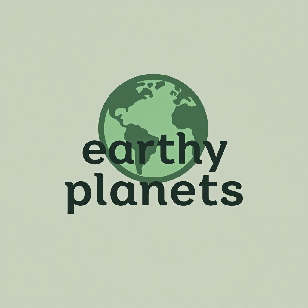  design a logo earth logo, minimal modern style, with the text 'earthy planets'.