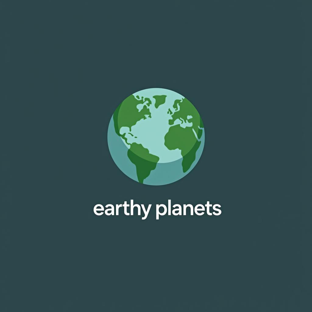  design a logo earth logo, minimal modern style, with the text 'earthy planets'.