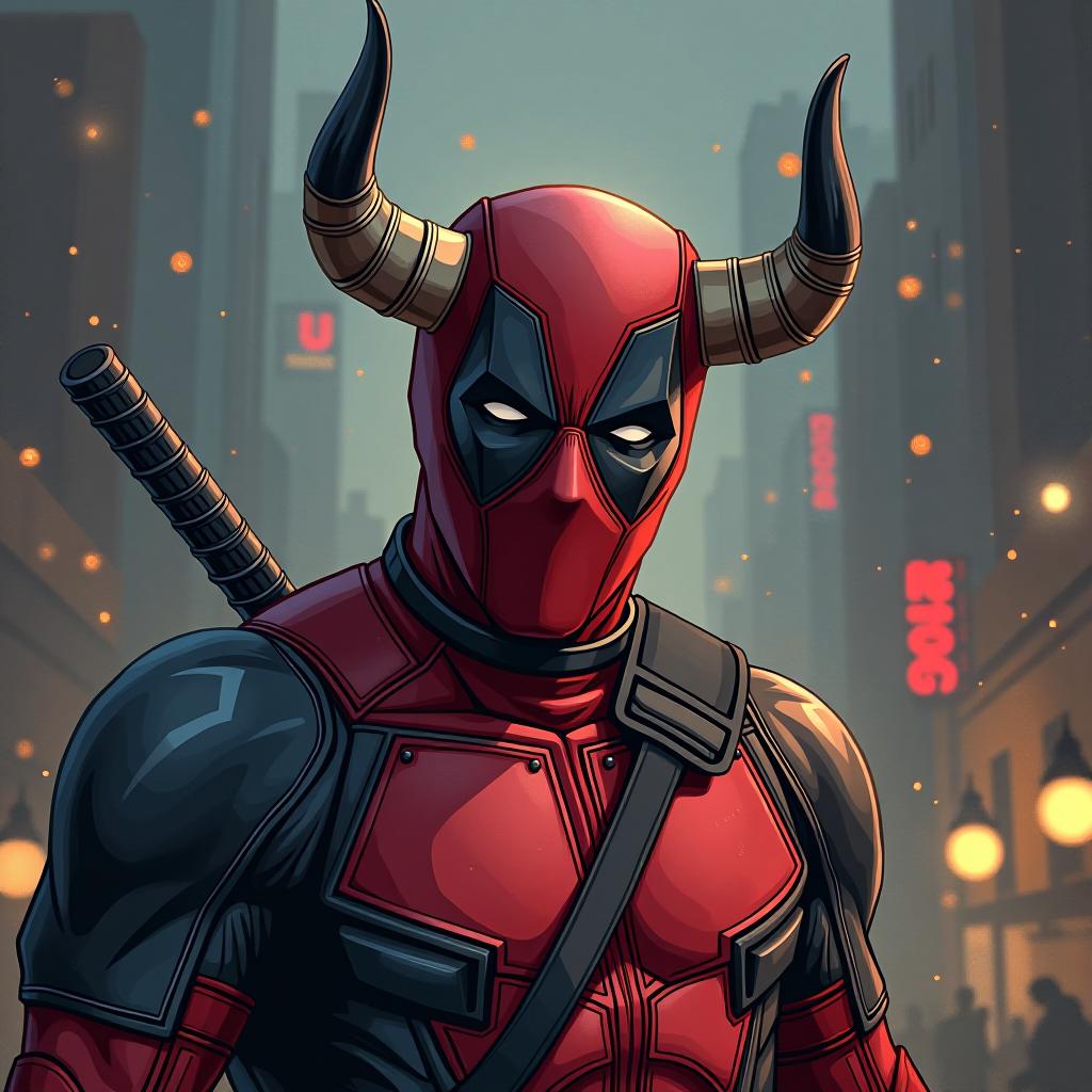  a bull as deadpool