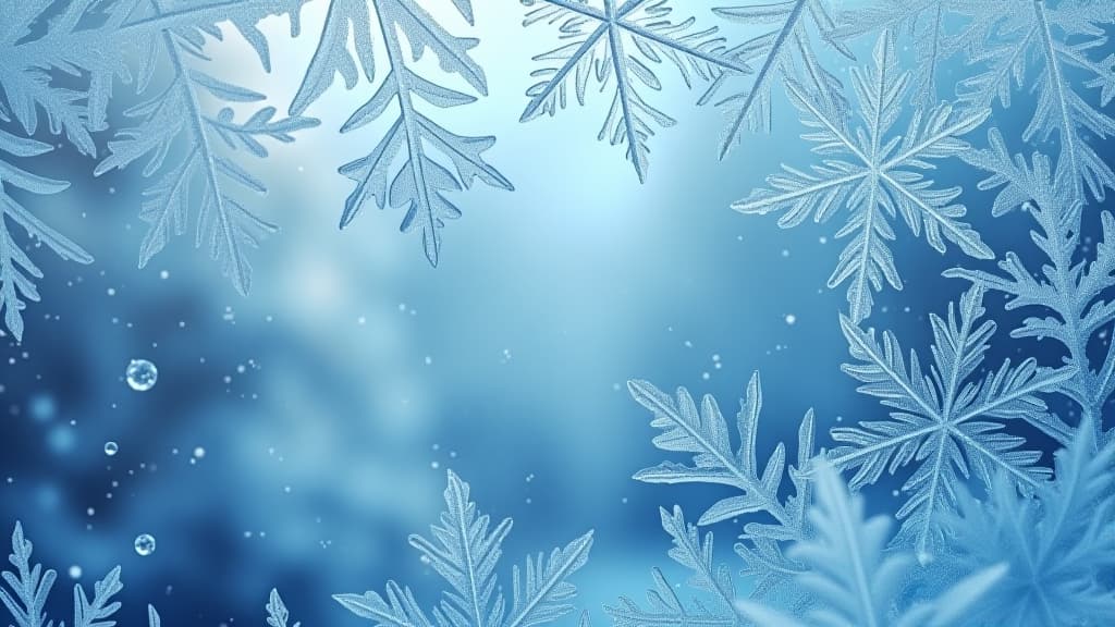  frozen pattern on winter window. blue ice winter background, texture blue wallpaper. banner of frozen blue background.