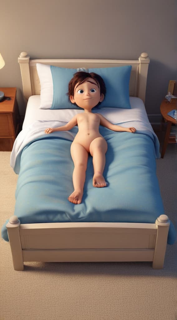 Body, Pixar, 3D, Cartoon, Style, Bed