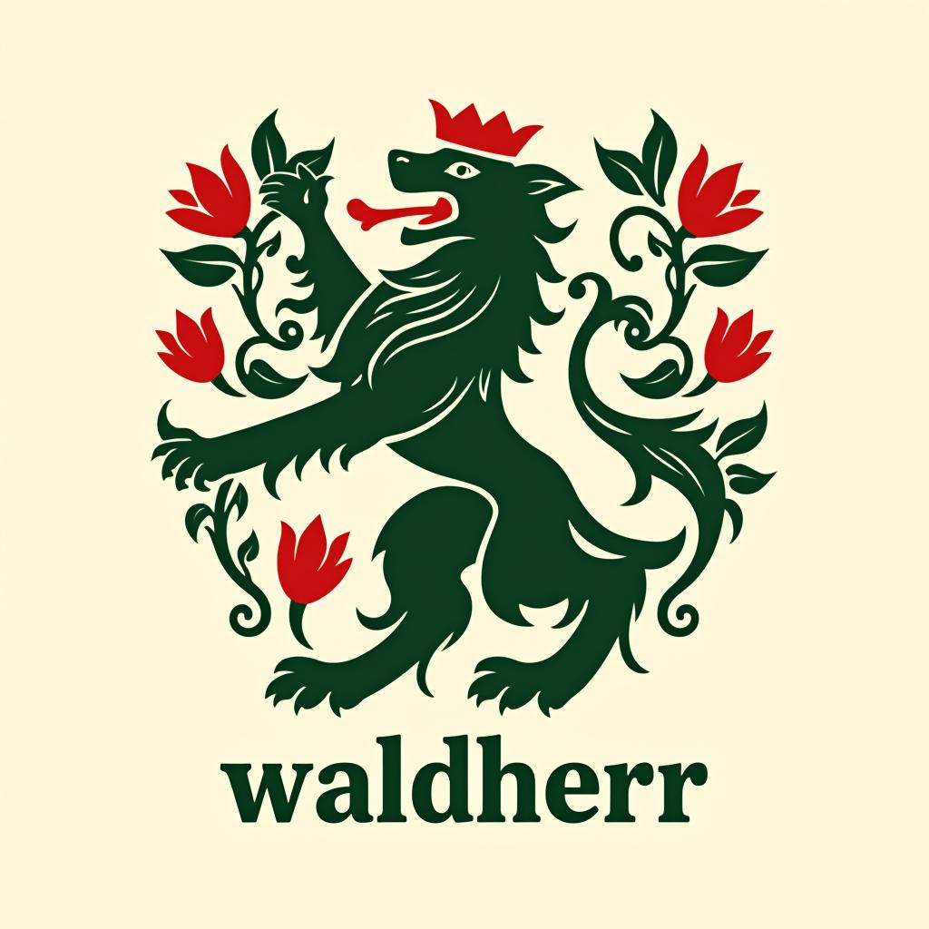  design a logo, familienwappen, with the text 'waldherr'.