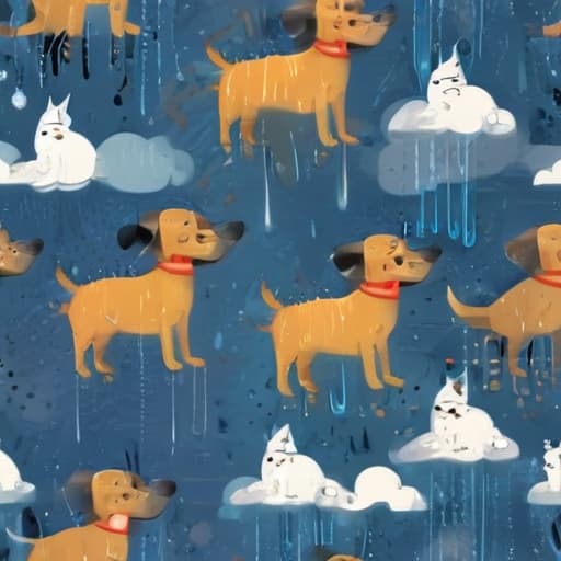 A lot of cats and dogs raining down