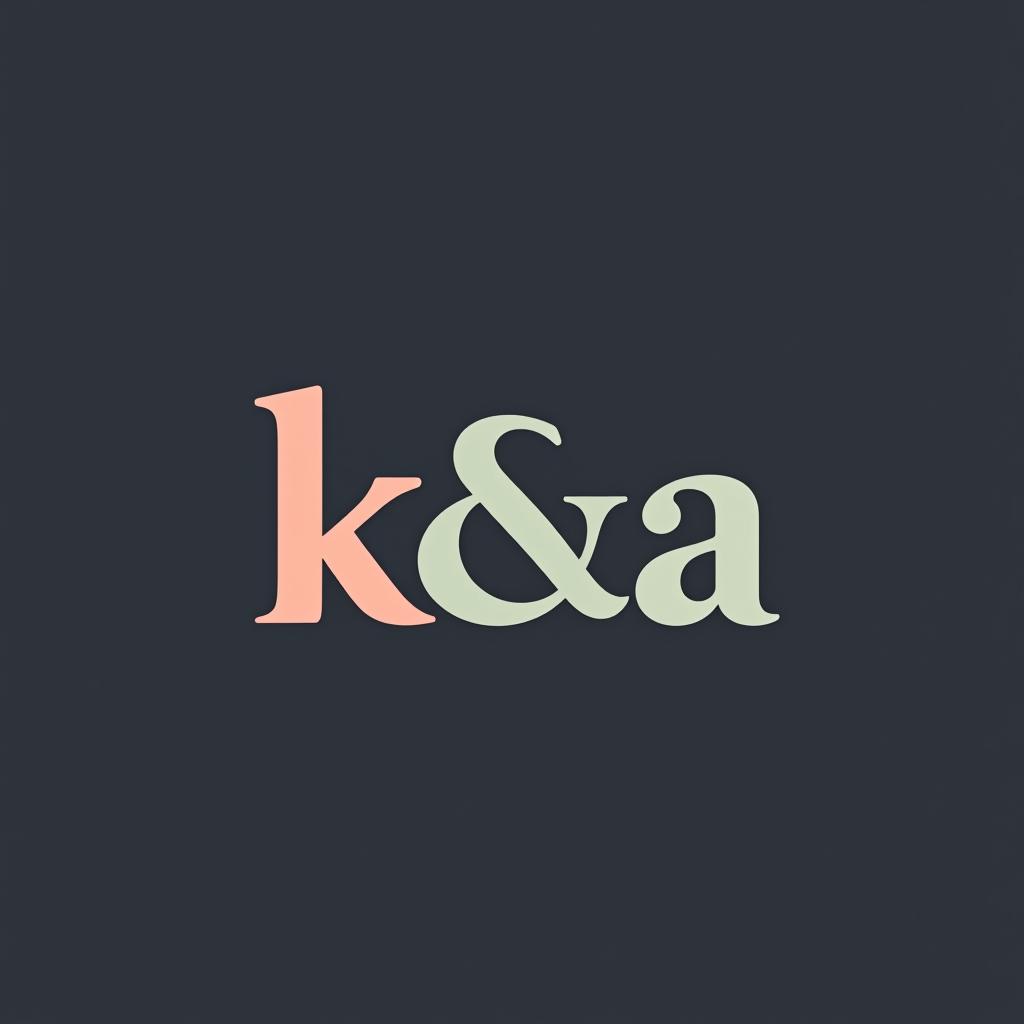  design a logo, logo elegante con la letra k y a que se referente a rebanadas de pastel. , with the text 'k&a'.