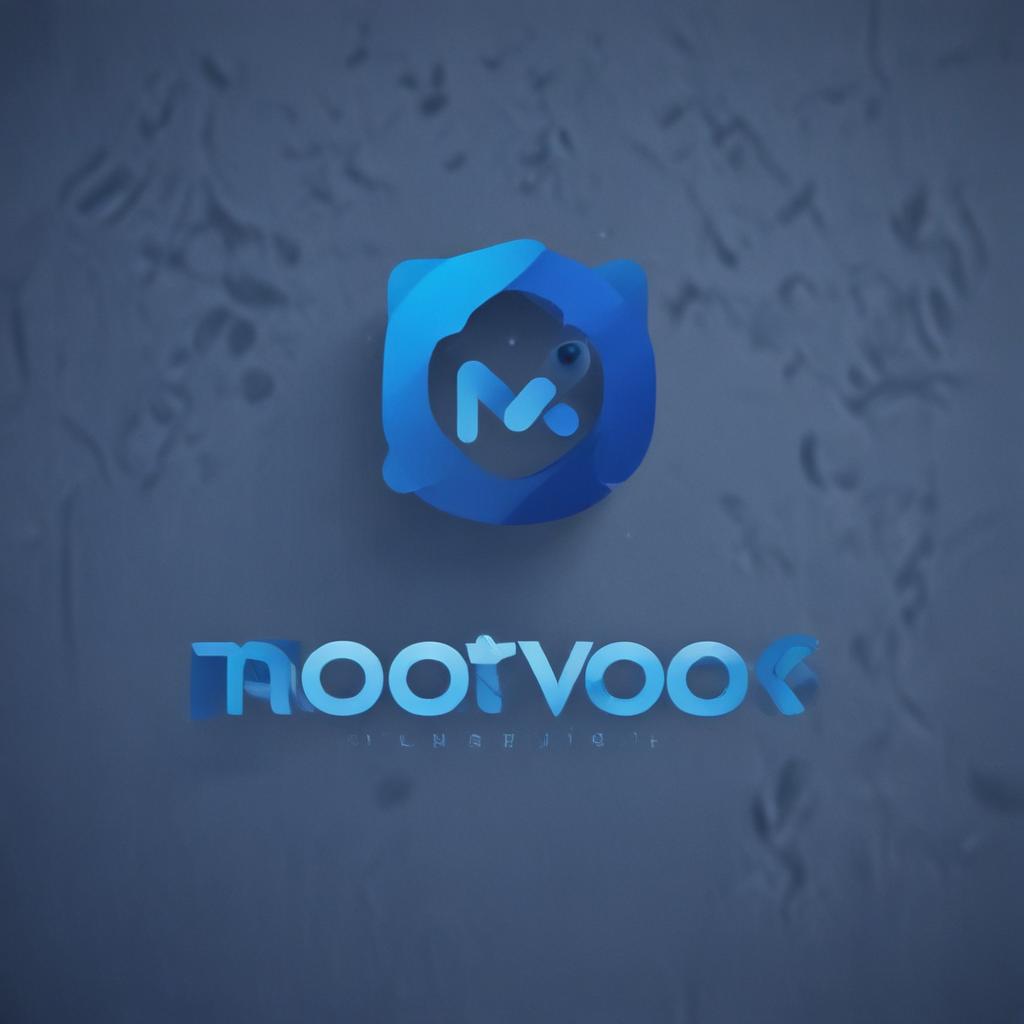 Give me a logo for a video platform called NOOVOO. blue color