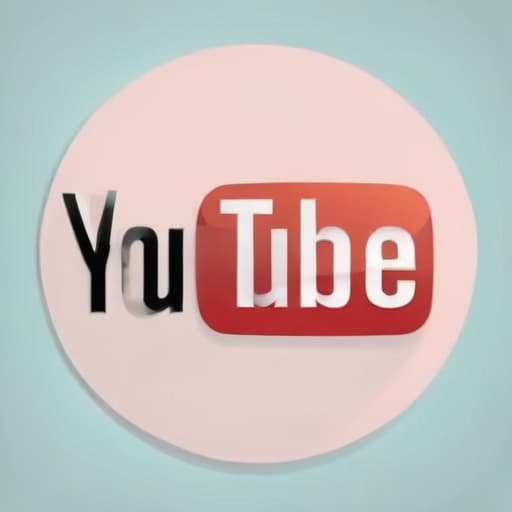 vector art illustration, (YOUTUBE LOGO), flat style, pastel color pallette