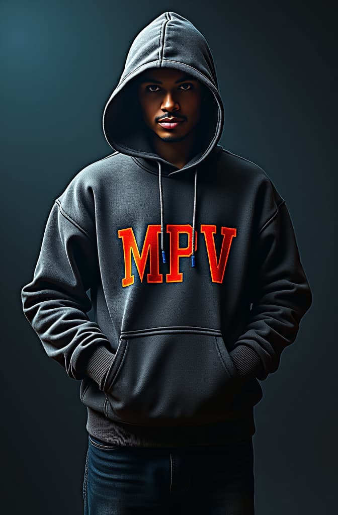  crea un logo con las letras mpv para una marca de ropa hyperrealistic, full body, detailed clothing, highly detailed, cinematic lighting, stunningly beautiful, intricate, sharp focus, f/1. 8, 85mm, (centered image composition), (professionally color graded), ((bright soft diffused light)), volumetric fog, trending on instagram, trending on tumblr, HDR 4K, 8K