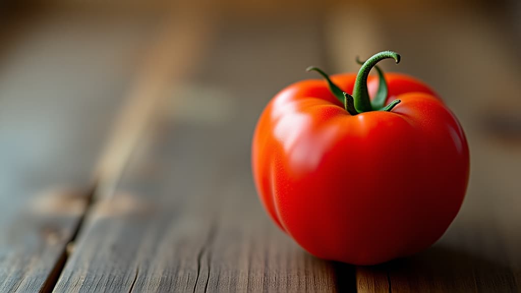  tomato placed on wooden table , fresh, red, vegetable, organic, healthy, ripe, dinner, ingredients, cooking, agriculture, farm