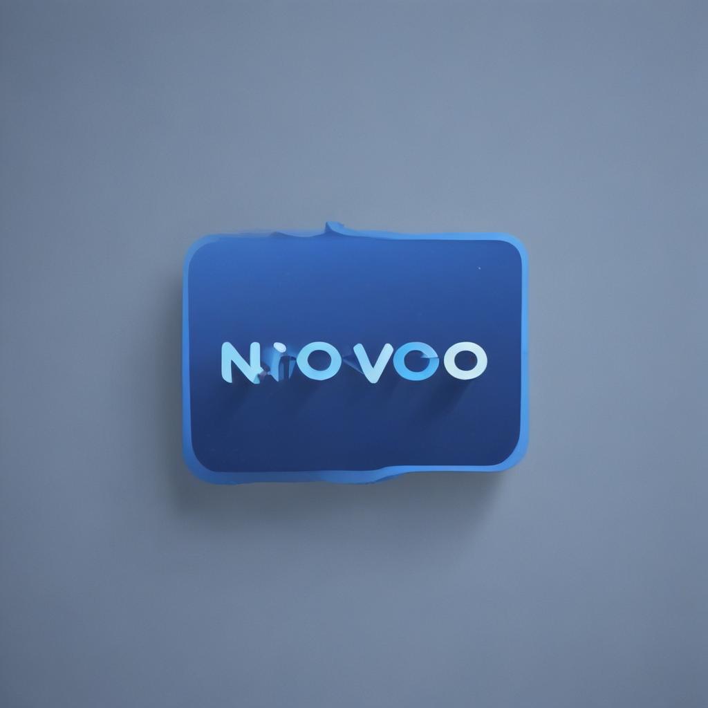 Give me a logo for a video platform called NOOVOO. blue color