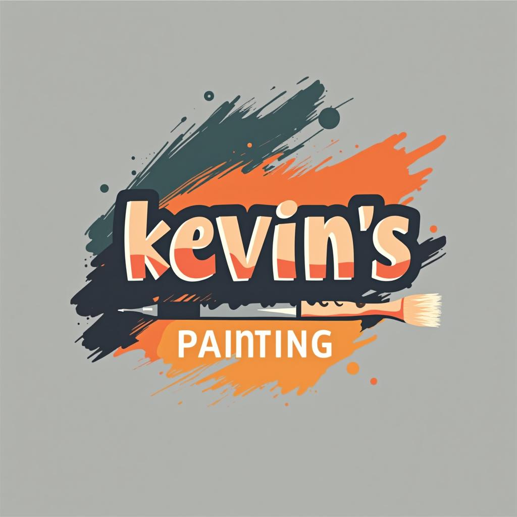  design a logo, in a minimalism style. painting service , with the text 'kevin’s painting '.