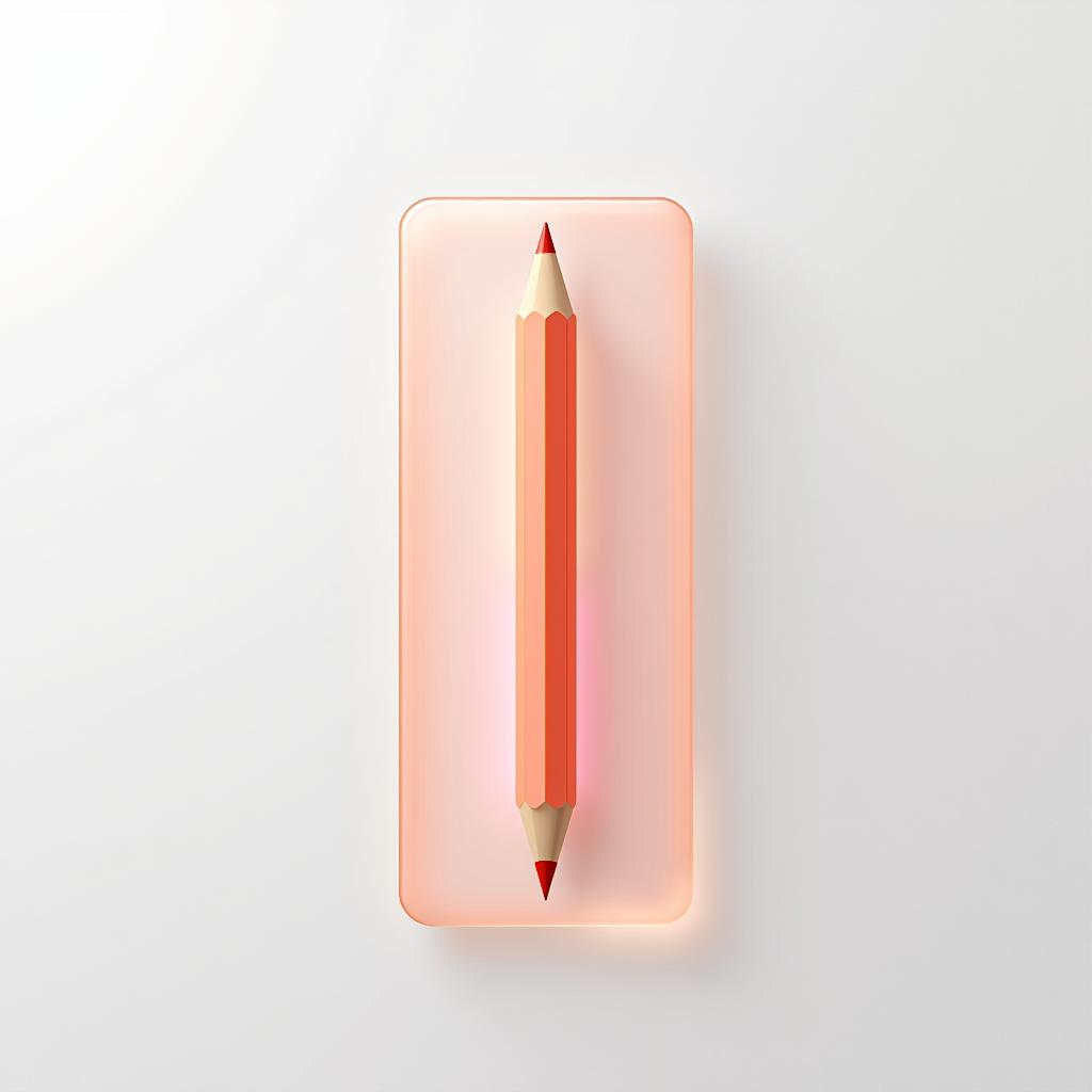  [pencils] icon, peach gradient, white background, frosted glass, transparent sense of science and technology, ultra minimalist appearance, bright color, studio lighting, peach and white background, industrial design, a wealth of details, ultra high definition, dribble, pinterest, ray tracing, isometric view, blender, c4d, oc renderer seed 3062166470 v 6.0 style raw