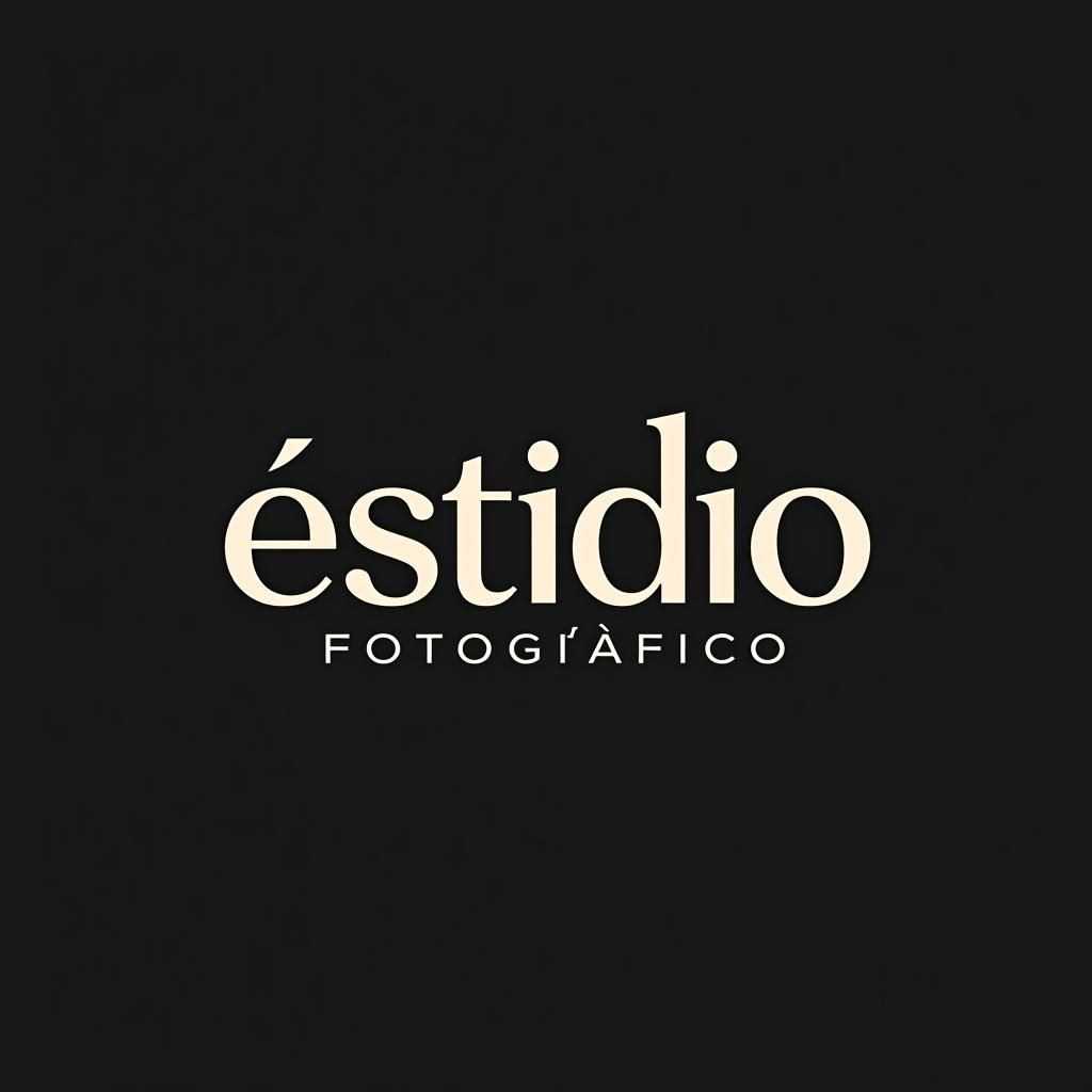  design a logo, , with the text 'estúdio fotográfico '.