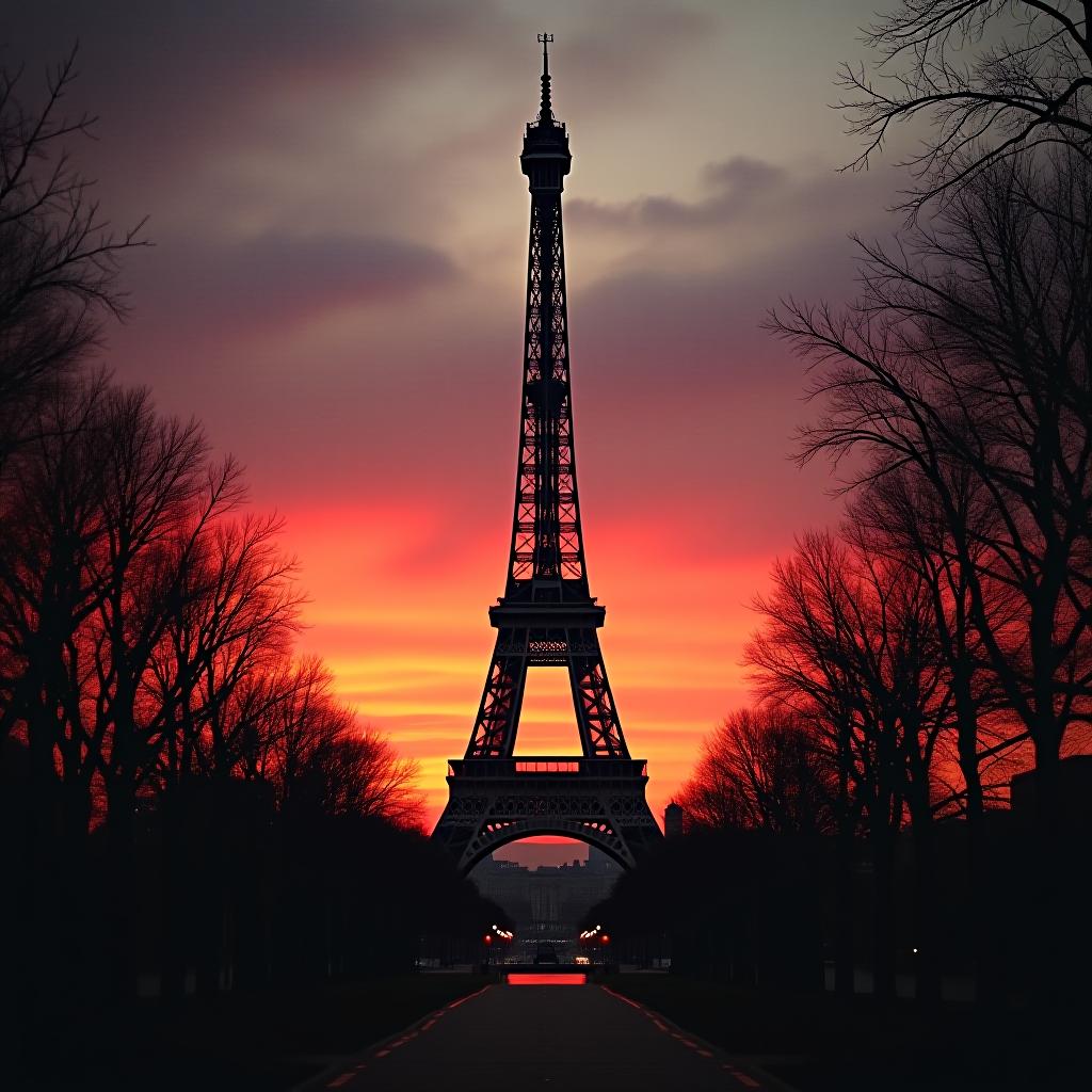  paris at sunset, cinematic, cinematic, neutral