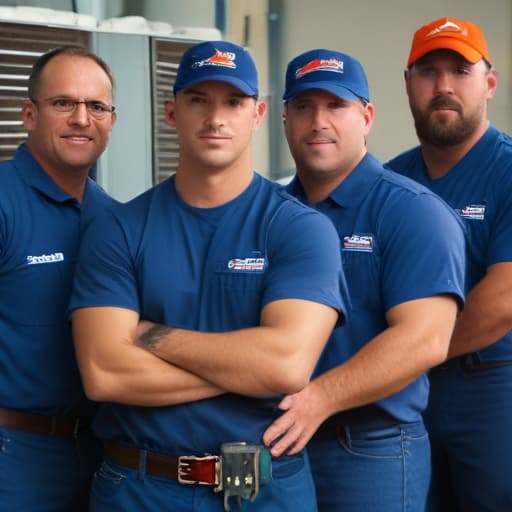 A Picasso diverse team of ten hvac technicians