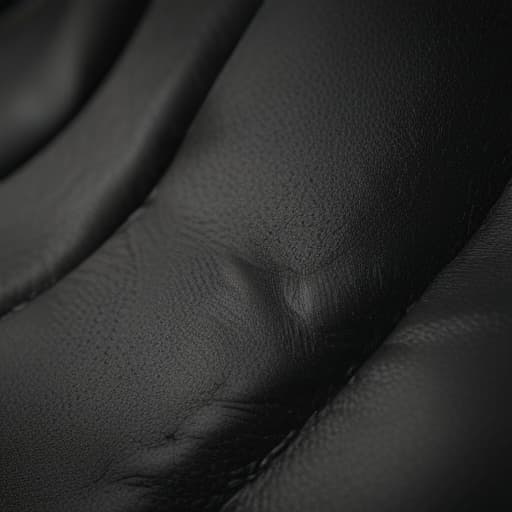 Luxury black leather texture hyperrealistic, full body, detailed clothing, highly detailed, cinematic lighting, stunningly beautiful, intricate, sharp focus, f/1. 8, 85mm, (centered image composition), (professionally color graded), ((bright soft diffused light)), volumetric fog, trending on instagram, trending on tumblr, HDR 4K, 8K