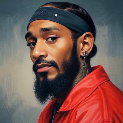 Nipsey Hussle in Oil painting style