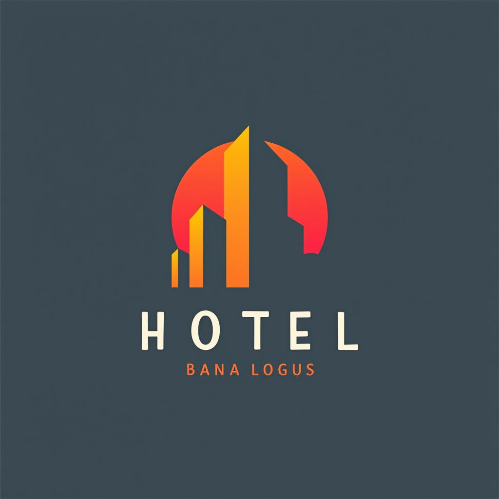  hotel, (logo), clean, contemporary, bold, minimalist, geometric shapes, sans serif font, bright colors, dynamic, innovative