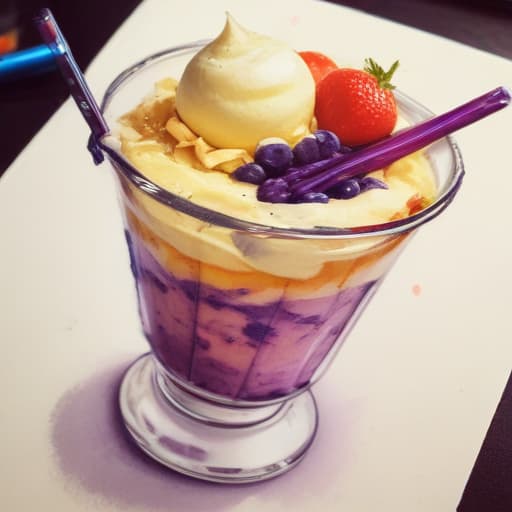 halo halo dessert drawing pretty