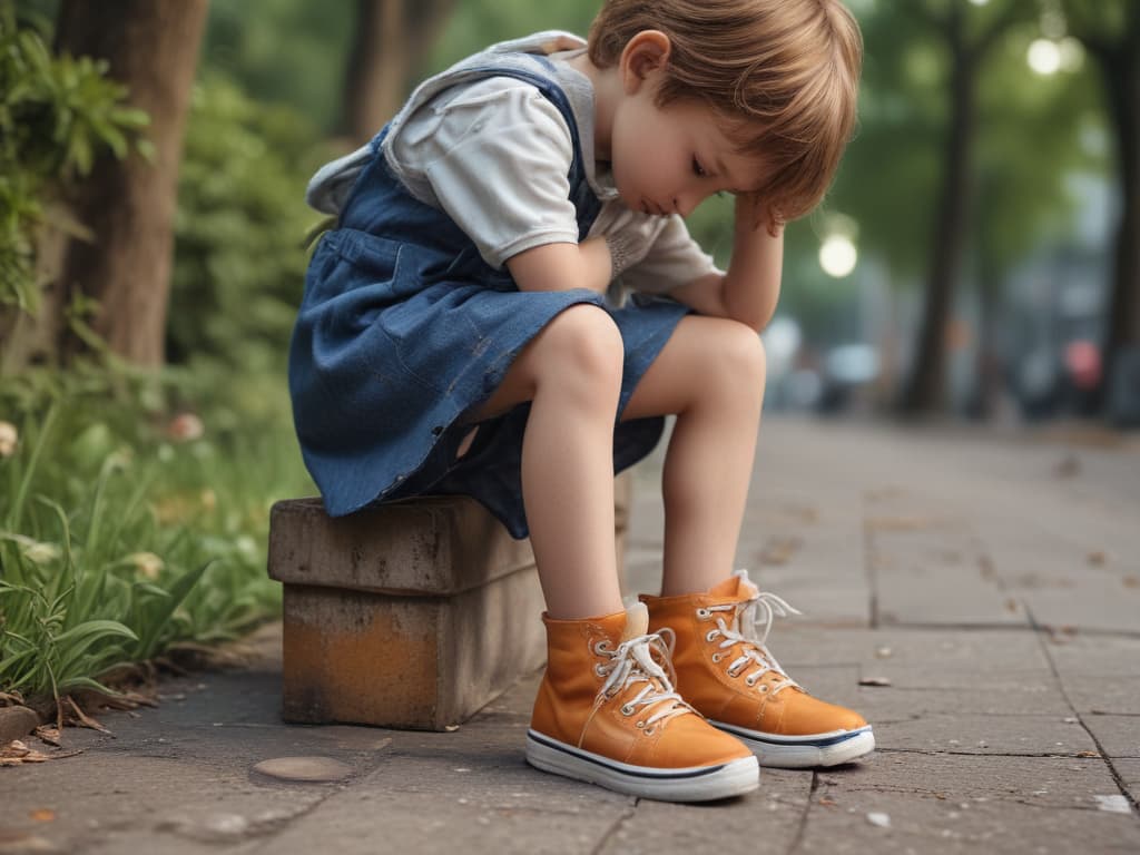 ultra realistic ((ultra realistic ((a child putting on shoes, ready for the park)))) hyperrealistic, full body, detailed clothing, highly detailed, cinematic lighting, stunningly beautiful, intricate, sharp focus, f/1. 8, 85mm, (centered image composition), (professionally color graded), ((bright soft diffused light)), volumetric fog, trending on instagram, trending on tumblr, HDR 4K, 8K