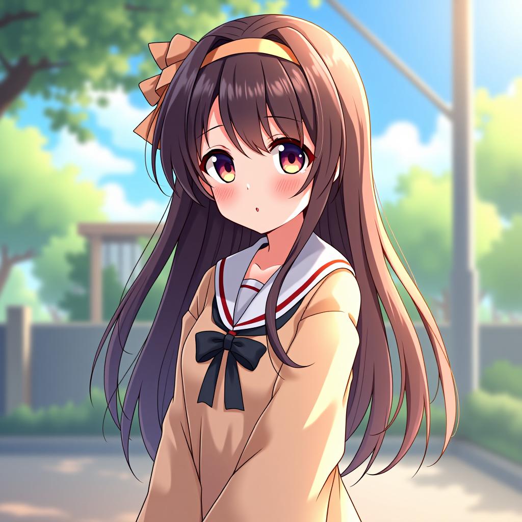  anime, anime sytle, anime image, cartoon, real cartoon, real anime, a cute girl