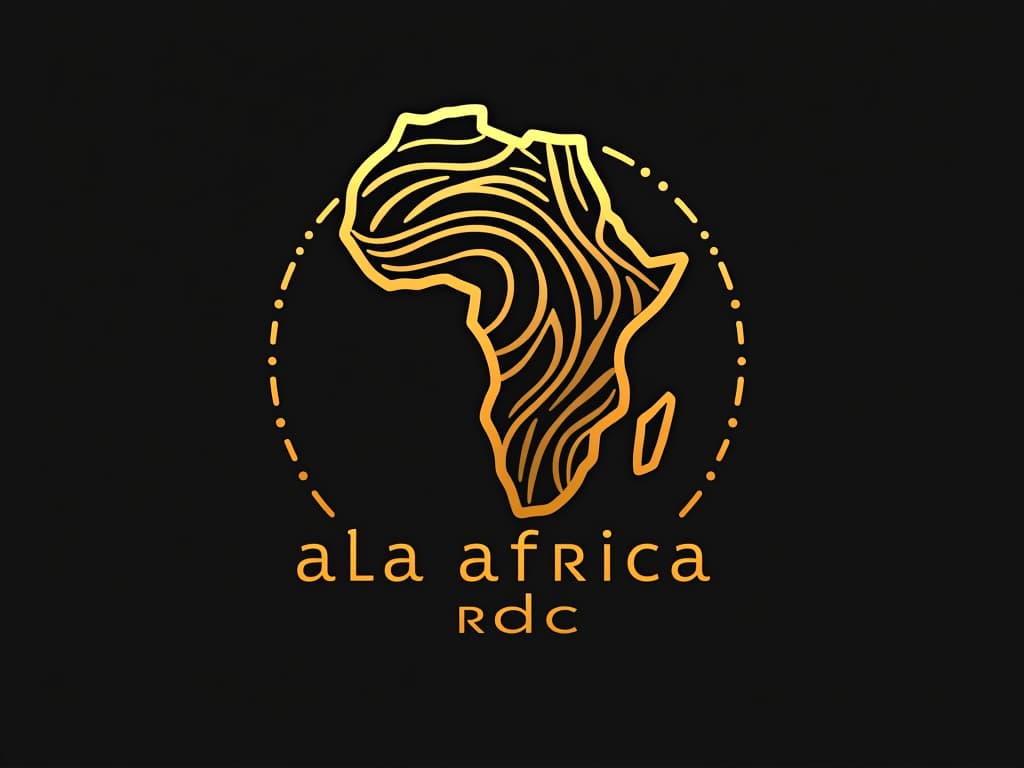  design a logo, in a threedrender style. génie, excellence, créateur , with the text 'ala africa rdc'.