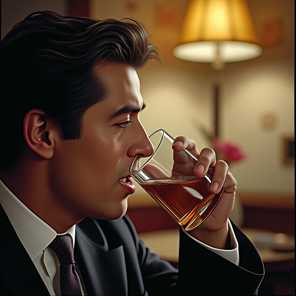  love is only the face on the wall. love is a screen look. alain delon speaks french. alain delon, alain delon drinking double bourbon