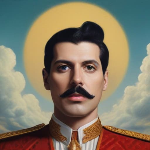 Freddie Mercury in Surrealist style