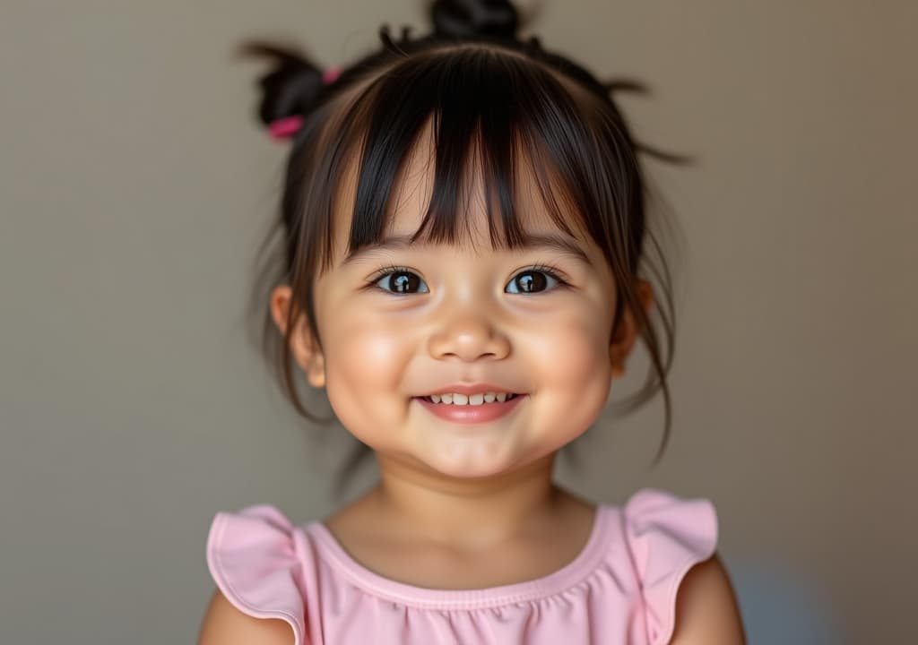  portrait of a cute asian little girl