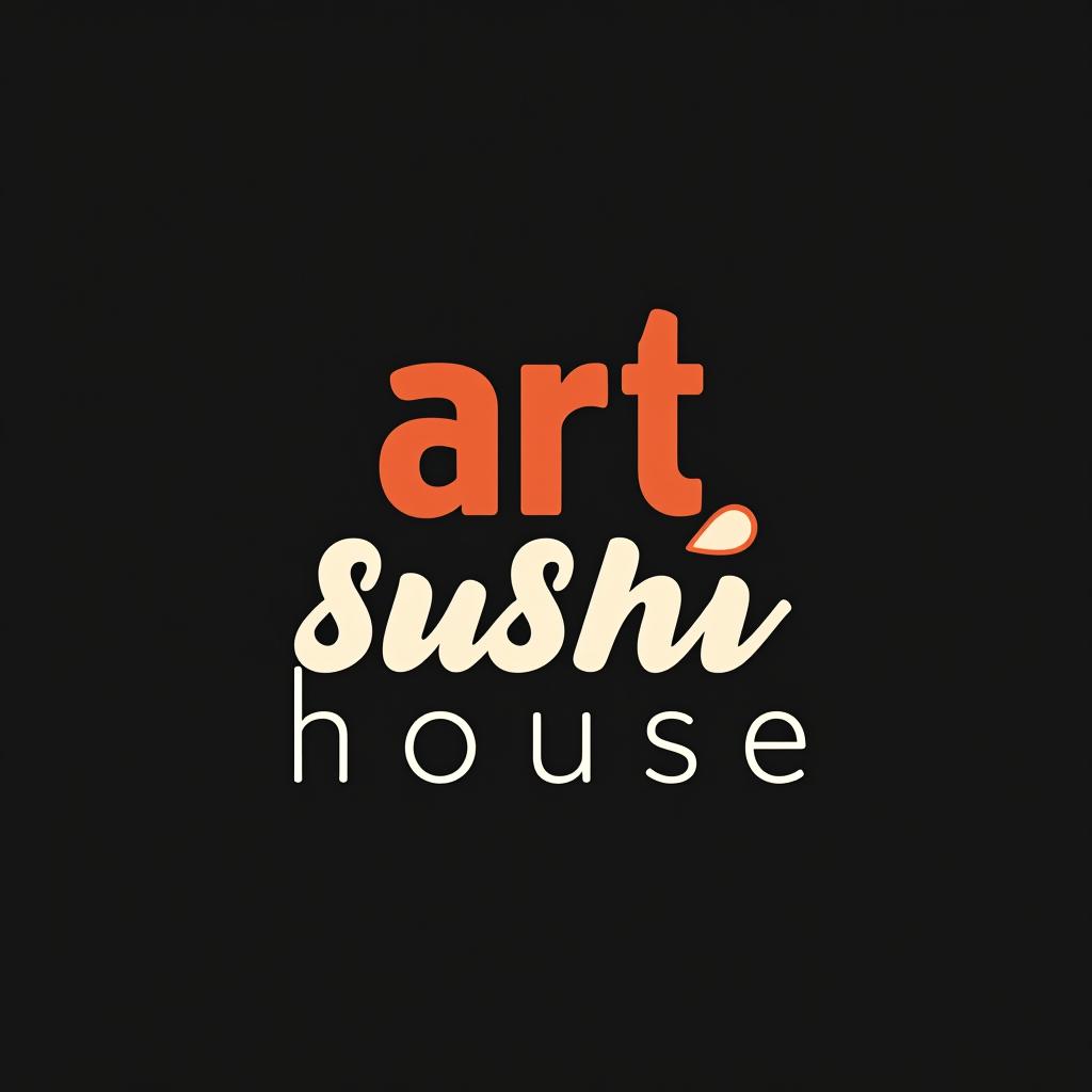  design a logo, restaurante de sushi delivery , with the text 'art sushi house '.