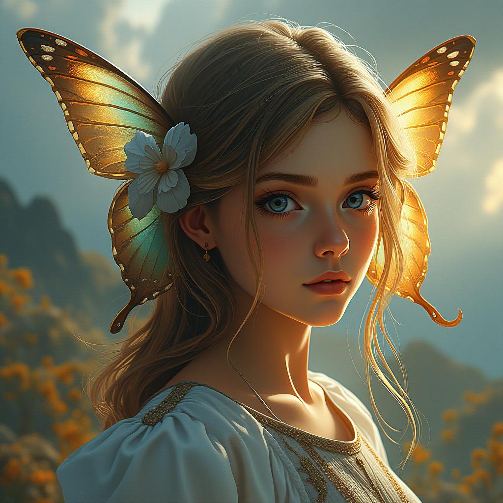  butterfly girl, award winning, professional, highly detailed, masterpiece