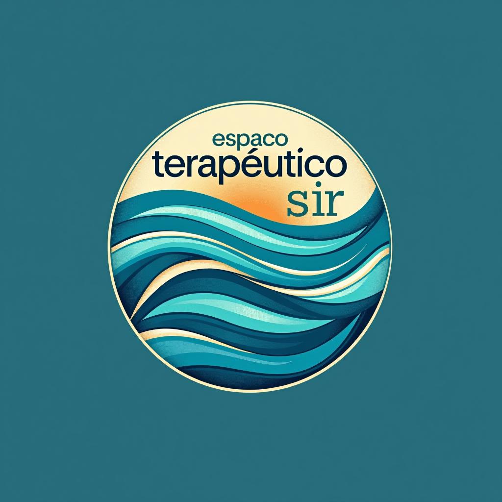  design a logo, estilo aquarela, logotipo, mar, cores azul turquesa, fundo branco, with the text 'espaço terapêutico sir '.