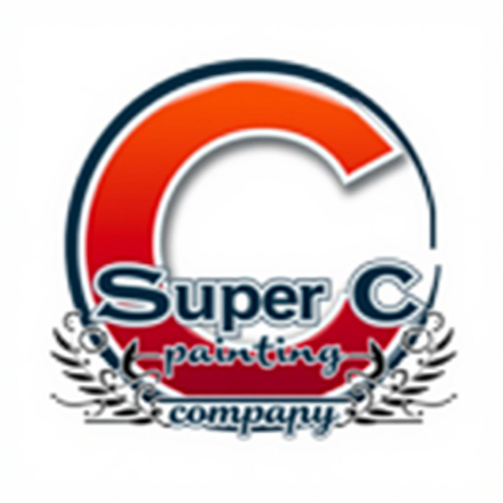  design a logo, cabinet refinishing , with the text 'super c painting company'.