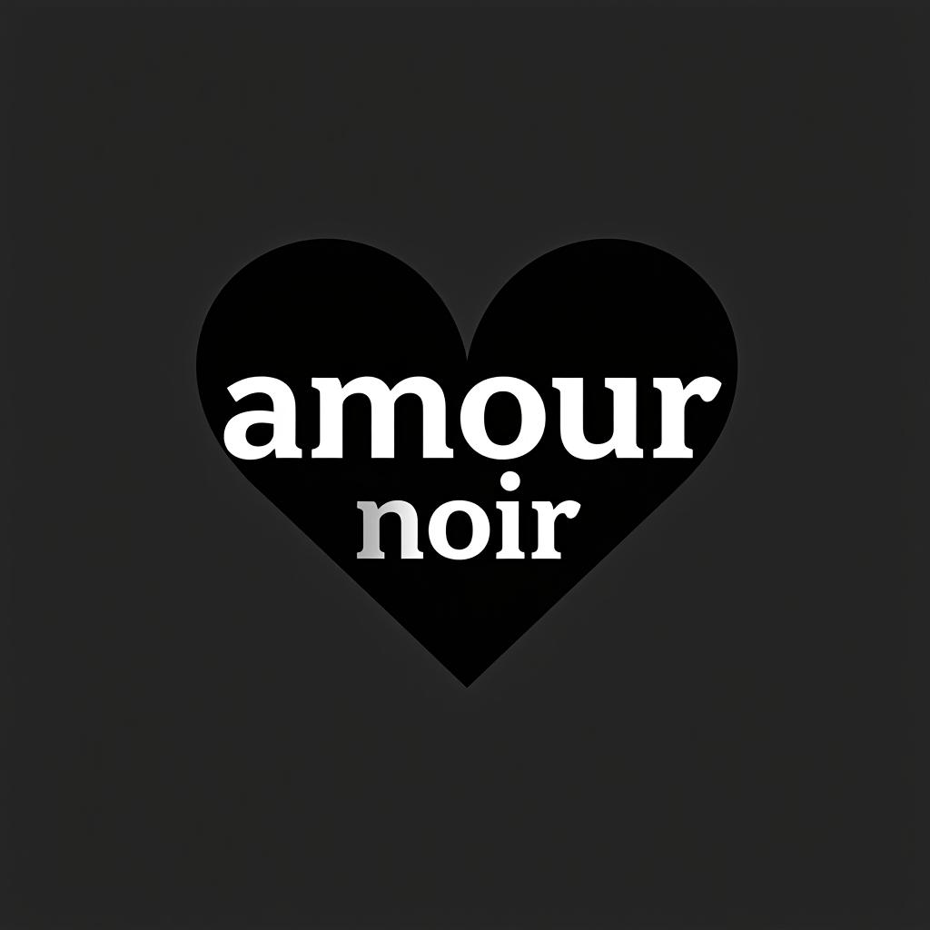  design a logo, , with the text 'amour noir'.