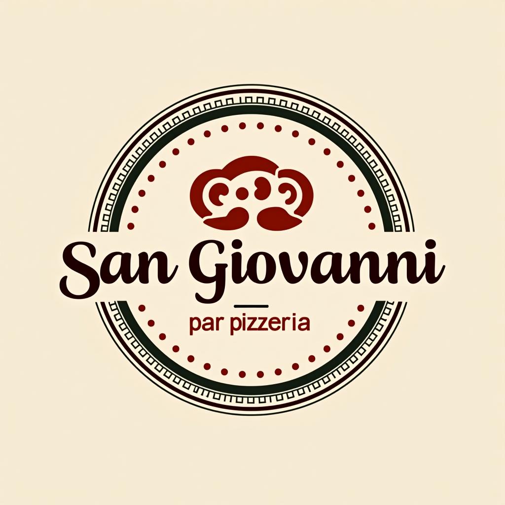  design a logo, , with the text 'bar pizzeria san giovanni '.