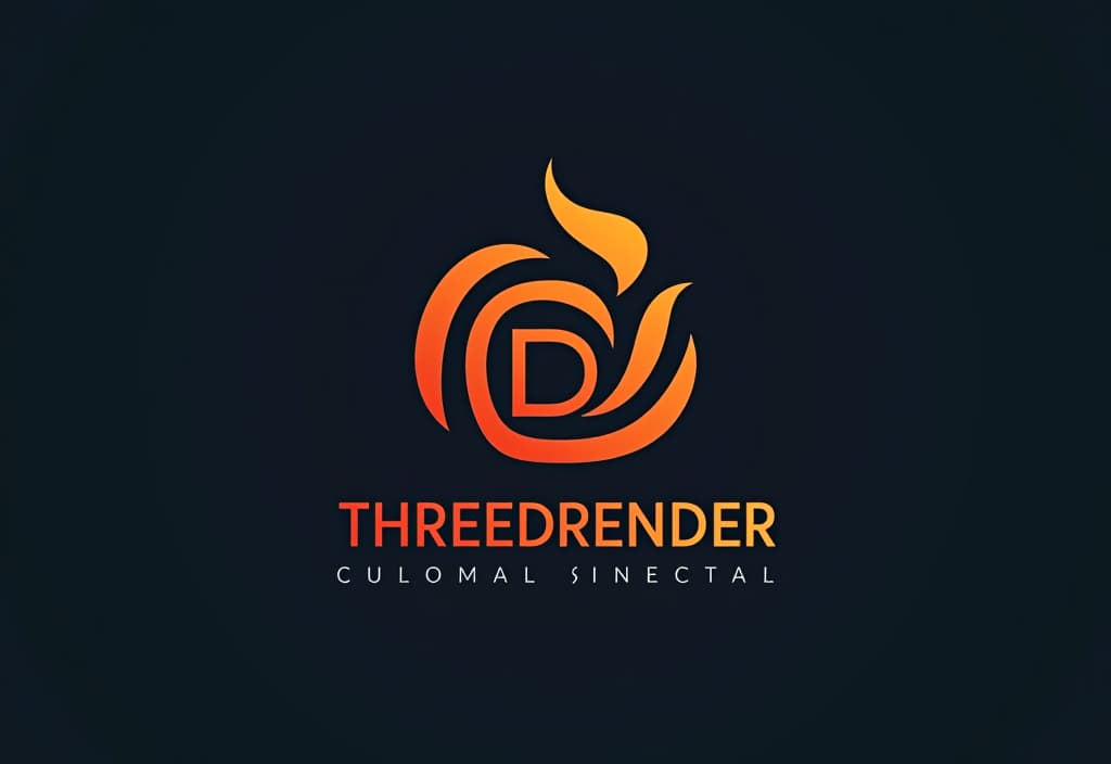  design a logo, in a threedrender style. remodelación de casa