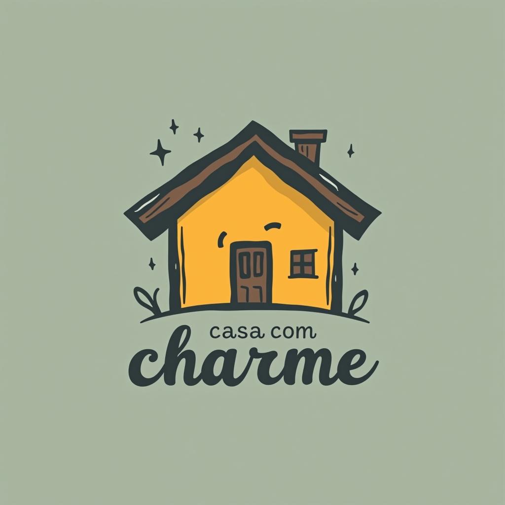  design a logo, crie um logo fofo para instagram de casa com charme , with the text 'casa com charme'.