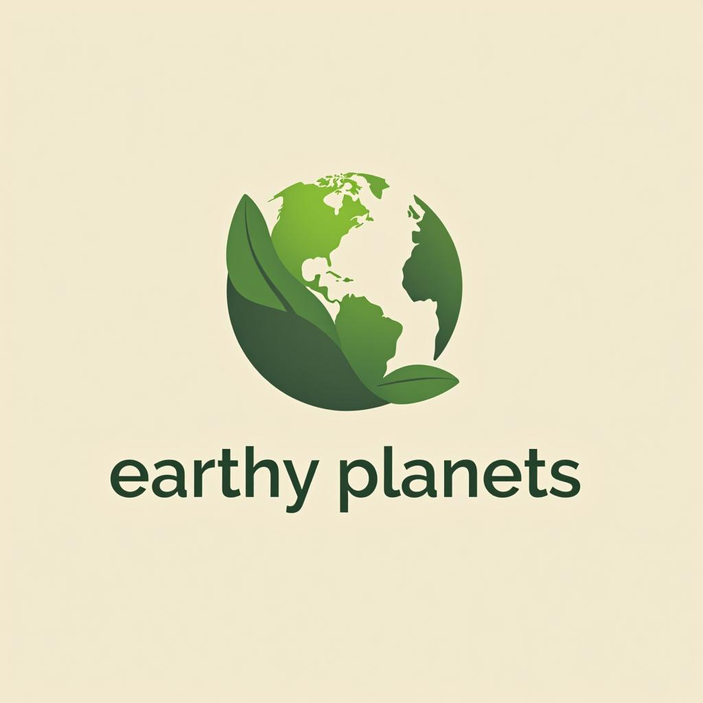  design a logo. earth logo, minimal modern style ; logo text title should be 'earthy planets'